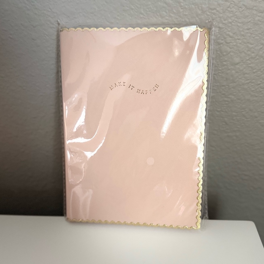 Pink Notebook with Gold Trim